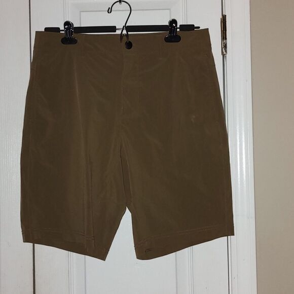 American Eagle active flex dark khaki shorts  Sz 30 - Picture 1 of 4